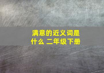 满意的近义词是什么 二年级下册